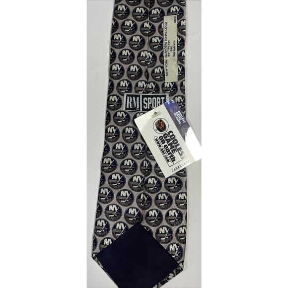 New York Islanders Tonal Logo Mens Silk Neck Tie New With Tag - Picture 2 of 4